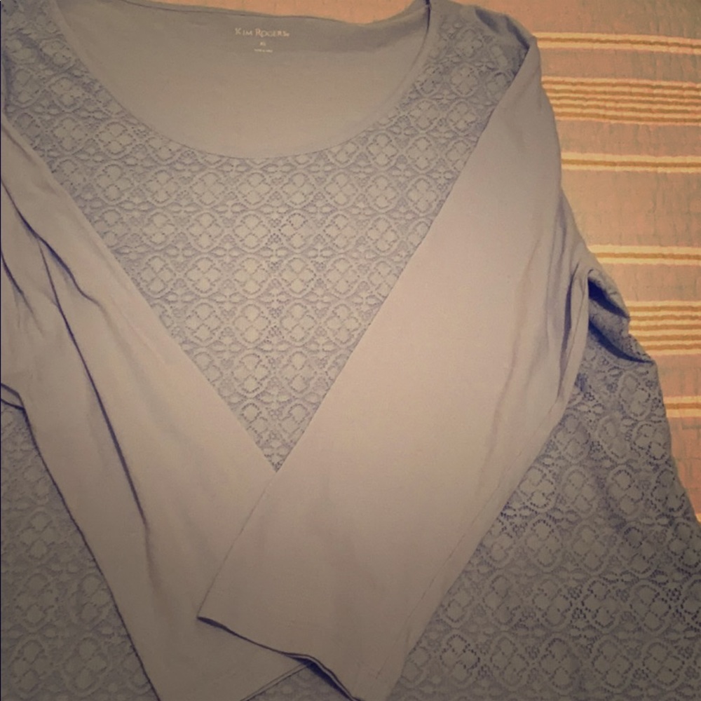 Kim Rogers blue top